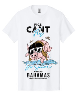 PIGS CAN’T FLY THEY SWIM T-SHIRT