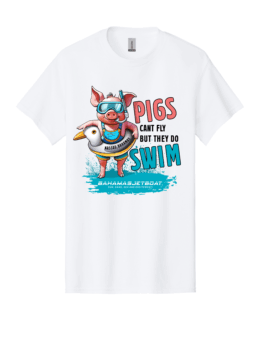 PIGS DON’T FLY THEY DO SWIM T-SHIRT