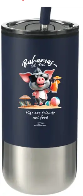 Blue Tumblr - Pigs are friends not food